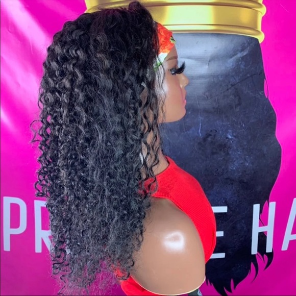 Deep Wave Human Hair Blend Headband Wig - Picture 4 of 5